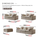 Goldoma modern modular memory foam sectional sofa in a living room setting