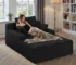 Goldoma Corduroy Fabric Single Recliner Sofa – Modern Accent Chair for Living Room, Bedroom, Apartment & Hotel
