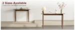 Goldoma Walnut Wood Thin Console Table – slim space-saving entryway table in walnut finish
