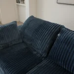 Goldoma Corduroy Cloud Sofa – Deep Seat Two-Seater with Double-Layer Design, No Assembly Required – close-up detail
