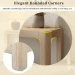 Goldoma modern farmhouse console table in living room with solid oak legs and MDF top, eco-friendly entryway table