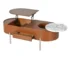 Goldoma 47.2'' Lift Top Coffee Table with 360-Degree Marble-Patterned Rotating Tray