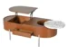 Goldoma 47.2'' Lift Top Coffee Table with 360-Degree Marble-Patterned Rotating Tray