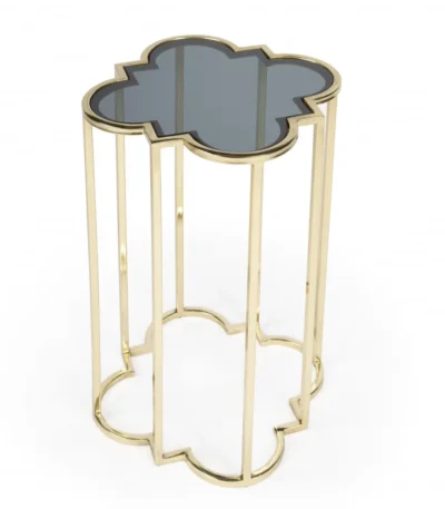 Goldoma gold and black glass free form console table - elegant gold and black console table with distressed finish for living room or entryway