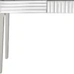 Goldoma 40 inch silver mirrored glass console table with two drawers and antique silver finish, modern entryway table