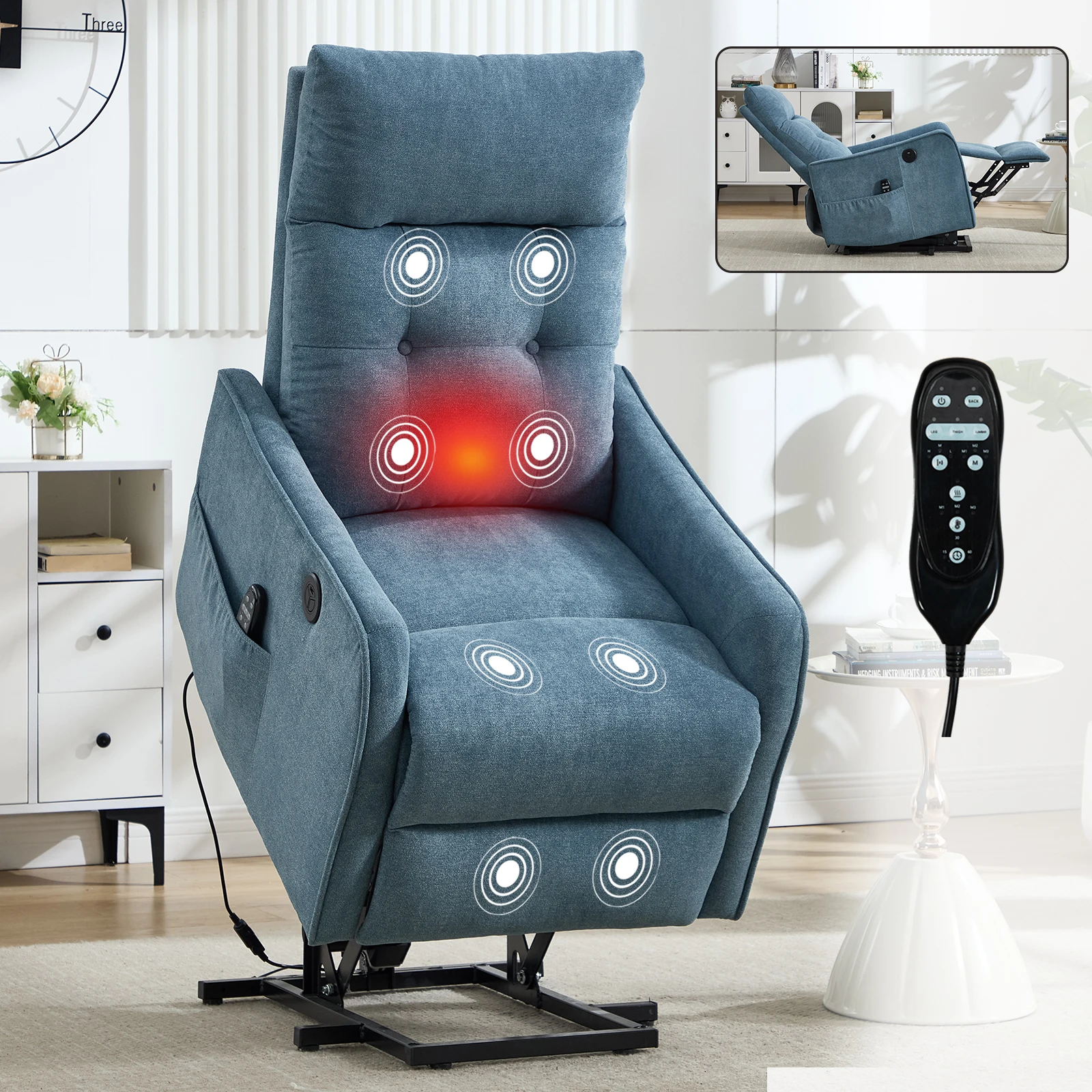 H64629c2d2c7841fda63825d8c104159bO.webp Blue chenille power lift recliner with massage and heat for elderly