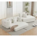 Folding Convertible Out Sleeper Sofa Bed 2-in-1 Combination Convertible Sofa 3 Seat Upholstered Fold Out Floor Gaming Sofa Bed - Image 9