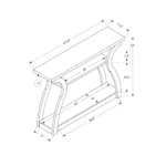 Goldoma 47-inch white console table with mirrored shelves in a living room entryway