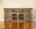 70-Inch Solid Wood Distressed TV Stand with Enclosed Storage - Brown