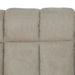 Goldoma beige corduroy 3-piece recliner sofa set in modern living room