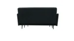 Black Fabric Modern Convertible Loveseat Sleeper Sofa Bed with Pillows for Living Room - Image 5