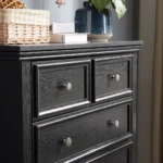 Goldoma modern solid wood 6 drawer dresser in bedroom with adjustable height