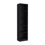 HMS 71 Black Five-Tier Bookcase Versatile Living Room Bedroom Home Office Workshop and School Furniture for Book Storage - Image 4