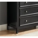 Goldoma modern solid wood 6 drawer dresser in bedroom with adjustable height