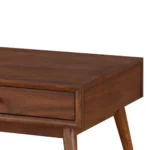 Goldoma Retro Coffee Table with 2 Drawers Dark Brown Wood Veneer | Living Room Furniture