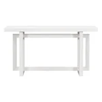 Goldoma modern entryway console table with storage in pine veneer, featuring triple rectangular top and lower shelf
