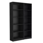 HMS 71 Black Five-Tier Bookcase Versatile Living Room Bedroom Home Office Workshop and School Furniture for Book Storage - Image 3
