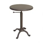 22" HMS Industrial Round End Table Console Tables with Iron Base Stylish Round End for Home or Office - Image 2