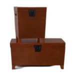 24" HMS Brown Solid Wood Square End Table Console Tables