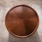 Goldoma rustic farmhouse wood coffee table with hidden storage compartment in brown finish