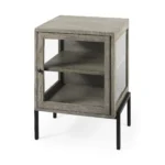 24" HMS Brown Solid Wood Square End Table Elegant Living Room Furniture