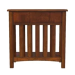 HMS 24" Light Brown Manufactured Wood Rectangular End Table with Drawer and Shelf for Living Room Furniture - Image 4