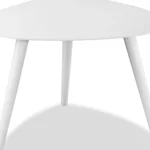 14" HMS White Aluminum End Table Elegant Living Room Furniture - Image 3