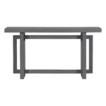 Goldoma modern entryway console table with storage in pine veneer, featuring triple rectangular top and lower shelf