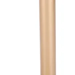 Goldoma 24-inch gold round end table with white veneer top and gold metal pedestal base in living room setting