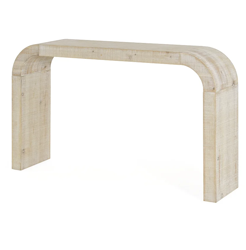 H72fc5cd796034222a5b1d8722e2dac09I.webp Goldoma solid wood console table with curved storage in natural oak finish