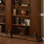 American Retro Light Luxury Fashion Villa Large Apartment High-end Solid Wood Carved Large Bookcase - Image 5