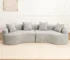 Goldoma Modular Vacuum-Compressed Sofa - 4-Seat Sectional in Grey