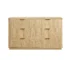 Goldoma 6-Drawer Solid Wood Dresser with Natural Oak Finish