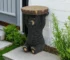 Goldoma Hand Painted Black Bear Side Table - MGO End Table with Faux Wood Top for Living Room, Office, Outdoor