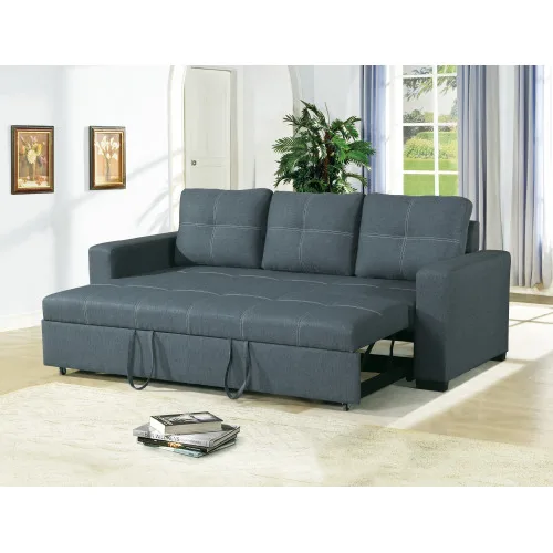 H7d9f36e8e4fb4696b7f8ea33936f7dcel.webp DB Convertible Sectional Sleeper Sofa Blue Grey Chenille HS00-F6532 Soft Extendable Foldable for Living Room Hotel Apartment Use - Image 1