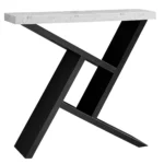 36-inch gray black abstract console table with storage in modern entryway