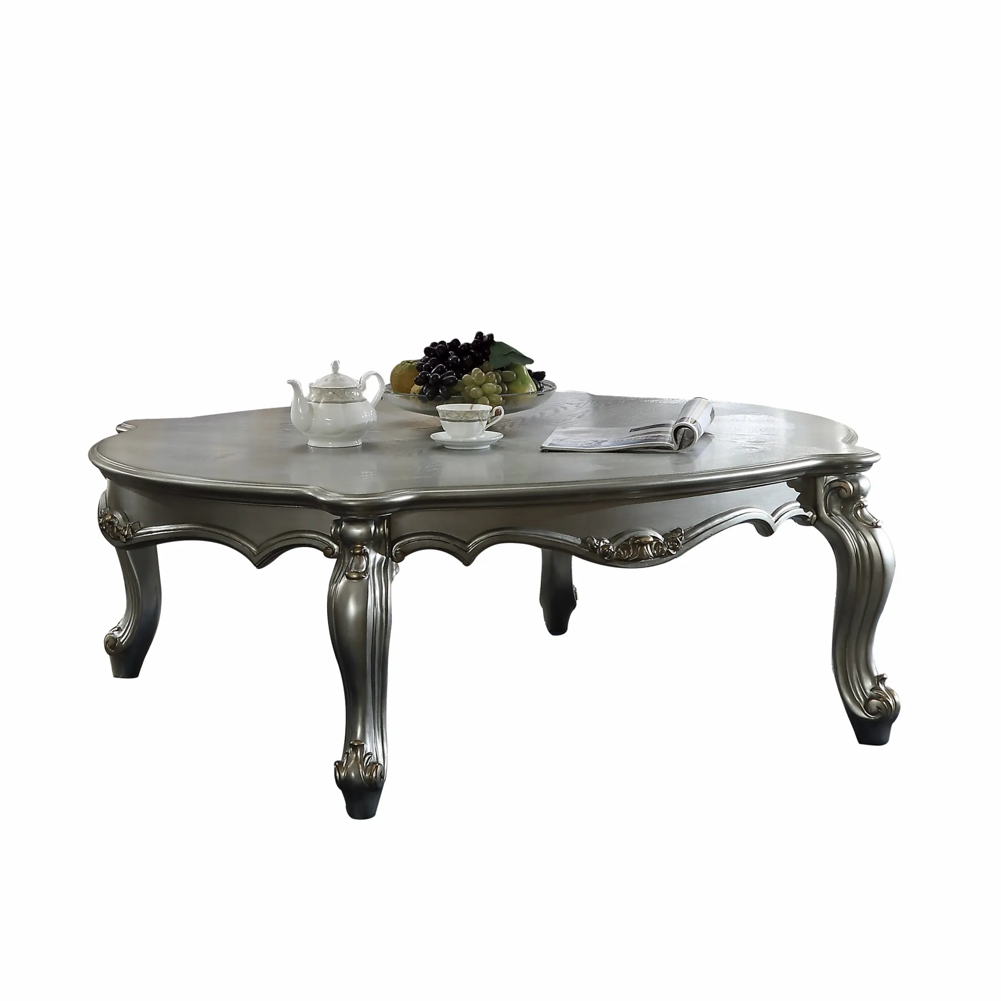 H7fc84409b48048e0b57014aa0fbf0b3cQ.webp Goldoma 36-inch white resin and wood coffee table with lower storage shelf in living room