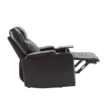 Goldoma power motion recliner in brown with USB charging port, hidden storage, and 360° swivel tray table