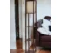 Goldoma 63" Solid Wood Column Floor Lamp with White Fabric Shade
