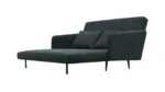 Black Fabric Modern Convertible Loveseat Sleeper Sofa Bed with Pillows for Living Room - Image 4