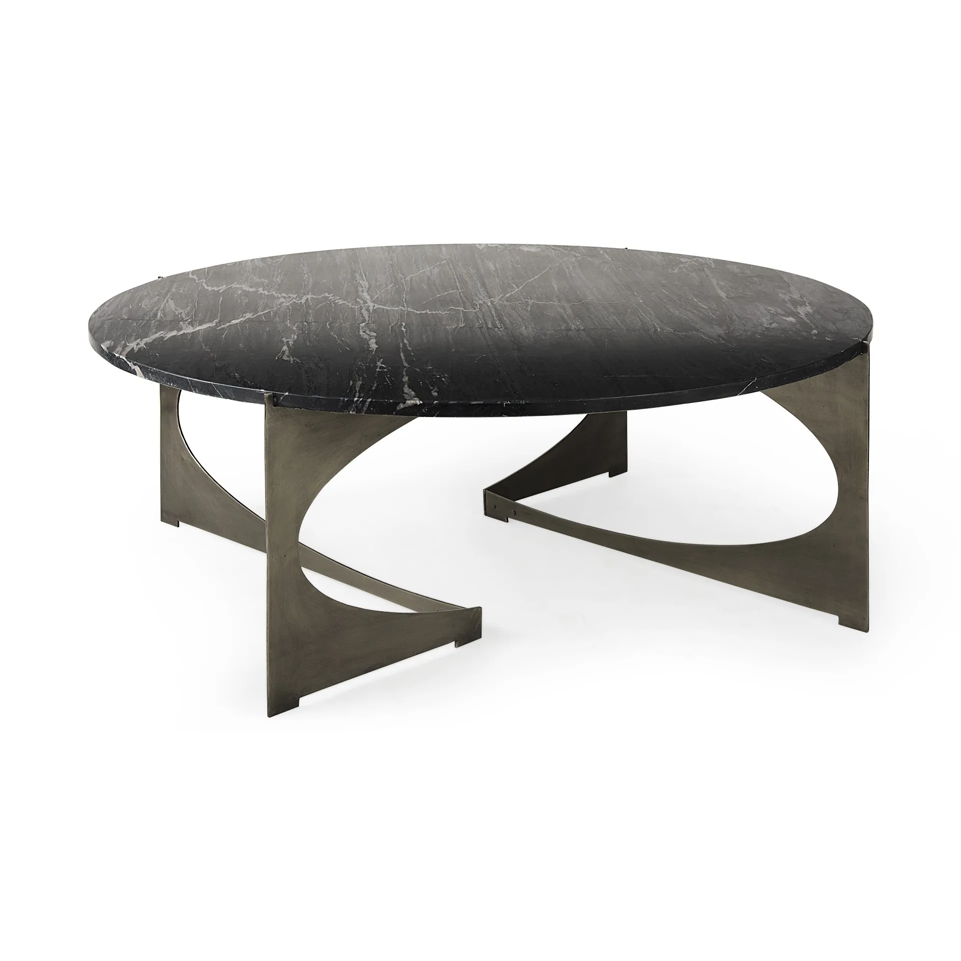 H848a61e3cca14663aee15aa9899ae0c7U.webp Goldoma genuine marble coffee table 48 inch round black marble top gold iron base modern living room