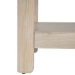 Goldoma modern farmhouse console table in living room with solid oak legs and MDF top, eco-friendly entryway table