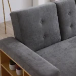 Modern Convertible Reclining Sleeper Sofa Multifunctional Double Folding Sofa Bed Storage Ottoman Box Drawer Living Room Hotel - Image 2