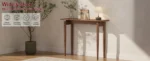 Goldoma Walnut Wood Thin Console Table – slim space-saving entryway table in walnut finish