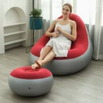 Wholesale Single Folding Inflatable PVC Sofa Bed with Recliner Outdoor Living Room Furniture for Camping - Image 5