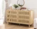 Goldoma 6-Drawer Modern Wood Storage Cabinet Gray Black