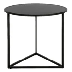 22" Black Steel Round End Table HMS Living Room Furniture - Image 3