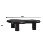 Goldoma Minimalist Cloud Coffee Table in Nordic white for living room - modern cloud coffee table