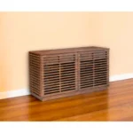 Goldoma 54-Inch Brown Enclosed Storage TV Stand – side view