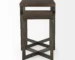 Goldoma 26" Brown Solid Wood Square End Table - Elegant Living Room Accent Furniture